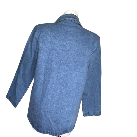 The Blue Denim Rodeo Cowgirl Western Blazer Jacket, Size L - Picture 10 of 16